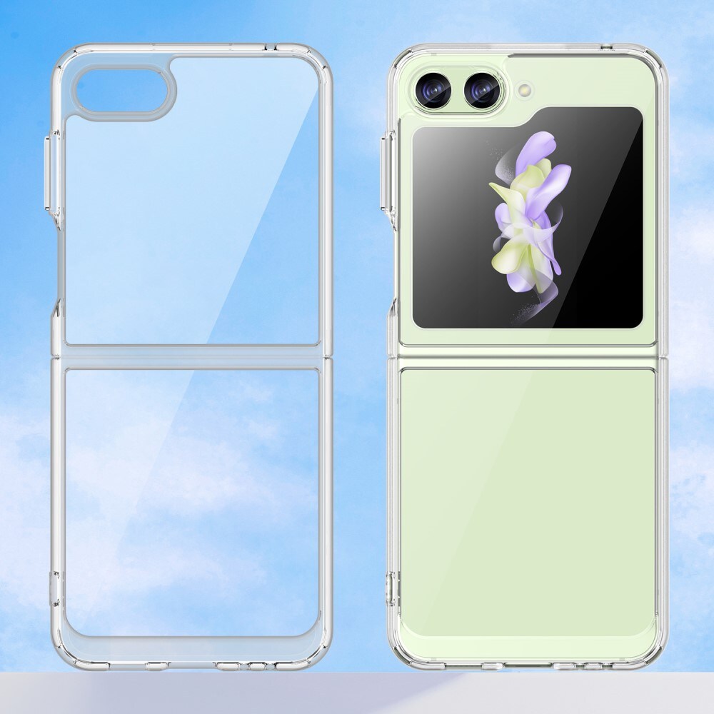 Samsung Galaxy Z Flip 5 Crystal Hybrid-deksel, Gjennomsiktig