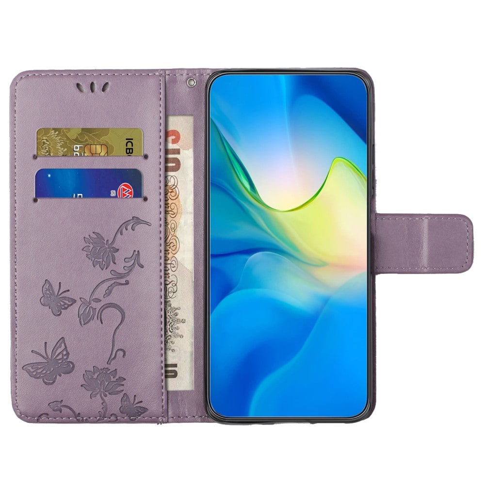 Samsung Galaxy S23 FE Mobiletui med sommerfugler, Lilla