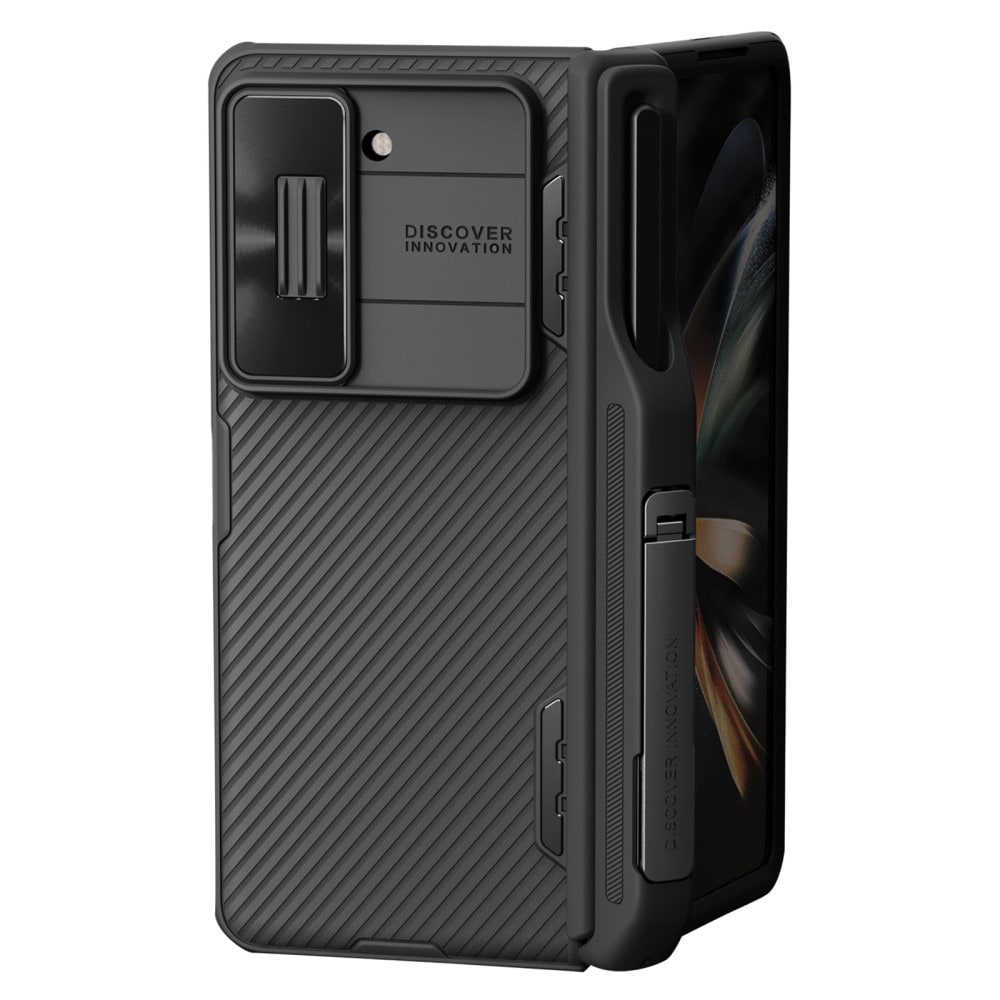 Samsung Galaxy Z Fold 5 Deksel med kamerabeskyttelse og penneholder - CamShield, Svart