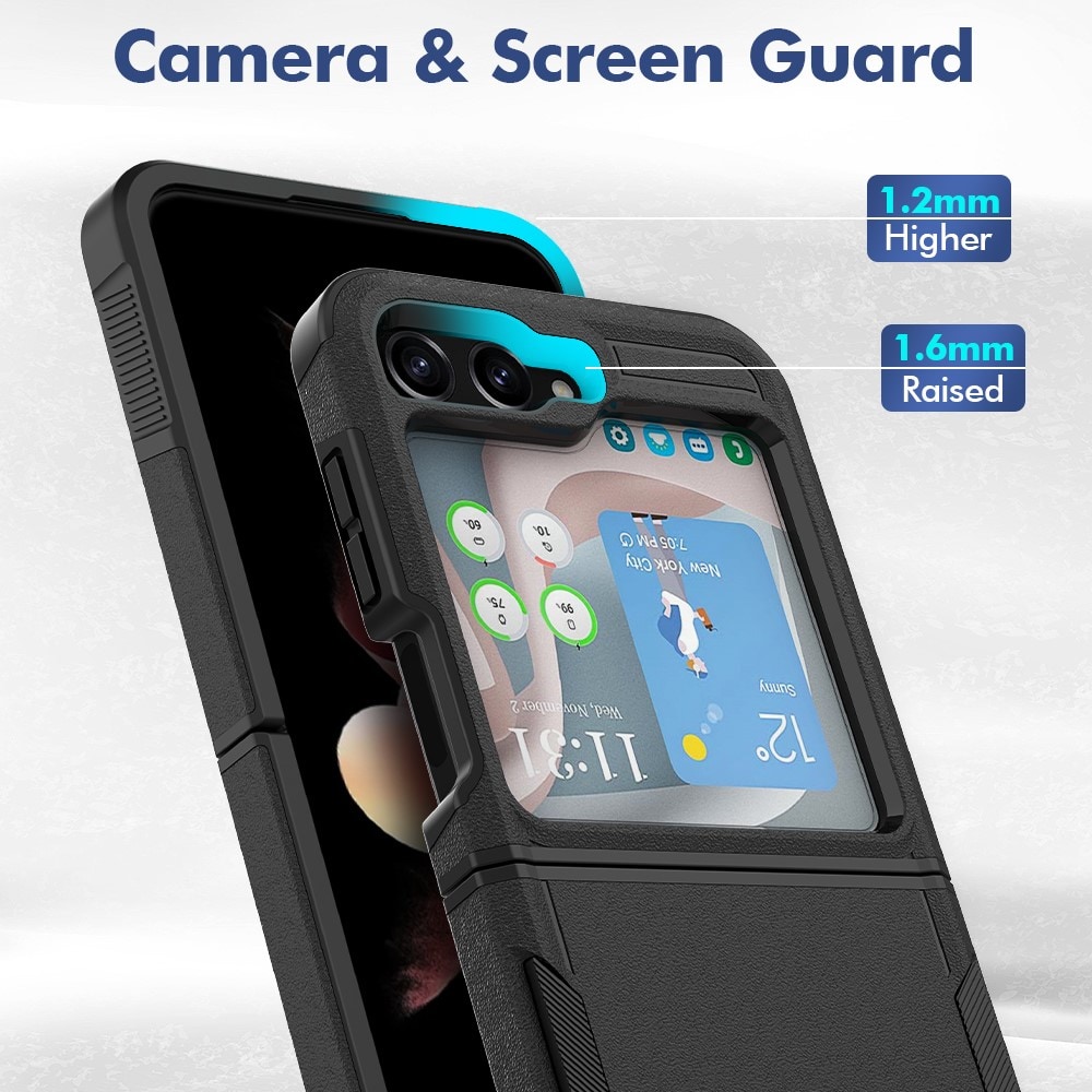 Samsung Galaxy Z Flip 5 Hybriddeksel Off-road, Svart