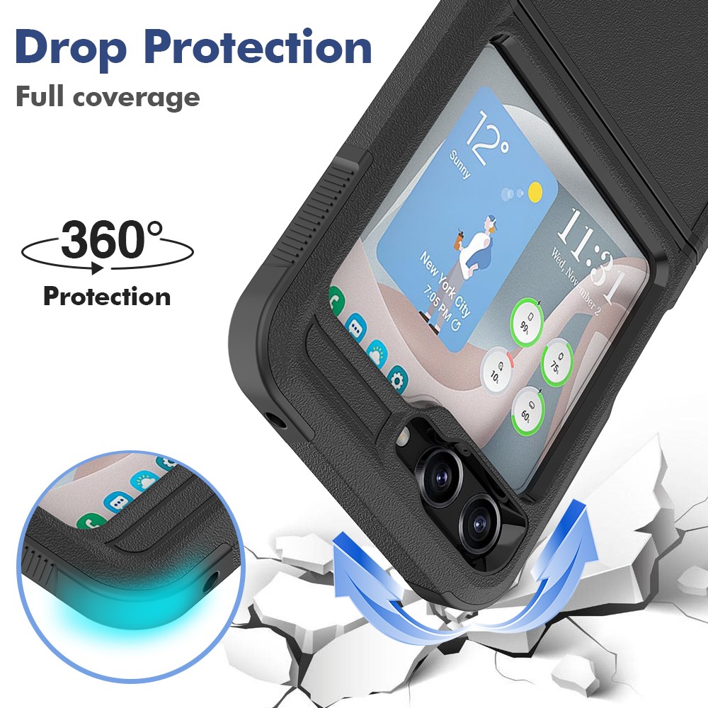 Samsung Galaxy Z Flip 5 Hybriddeksel Off-road, Svart