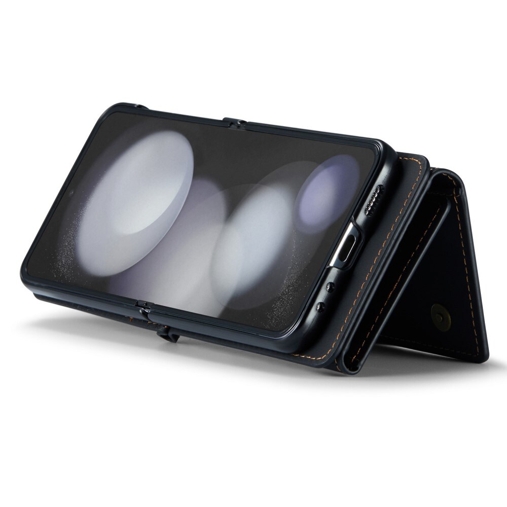 Samsung Galaxy Z Flip 7 FE Deksel med innebygd lommebok, Svart