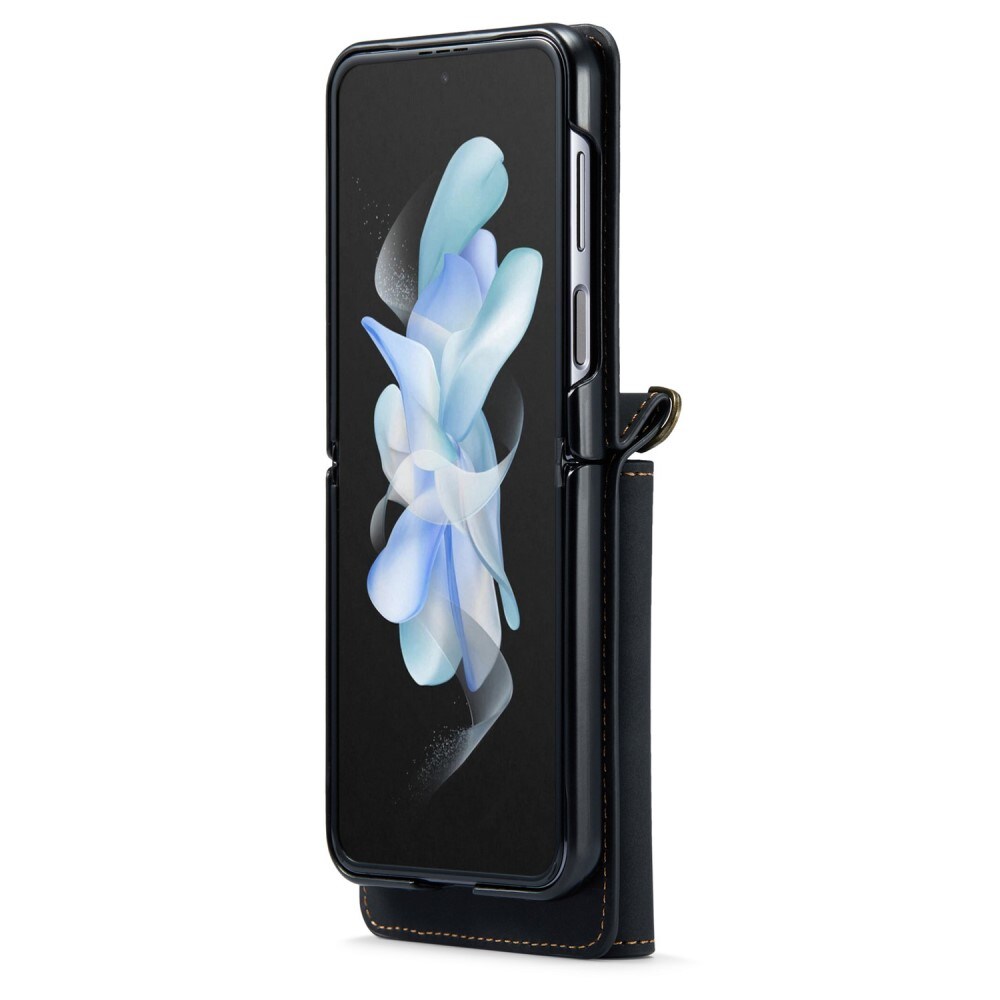 Samsung Galaxy Z Flip 3 Deksel med innebygd lommebok, Svart