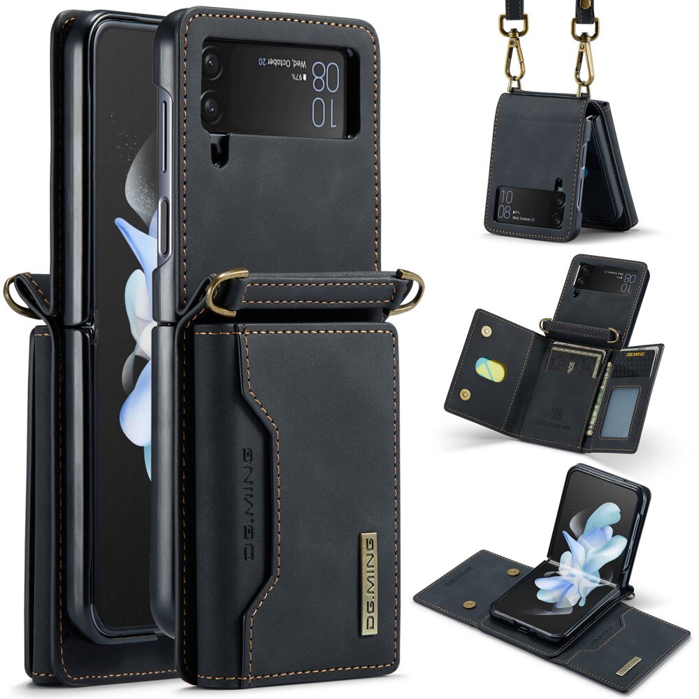 Samsung Galaxy Z Flip 3 Deksel med innebygd lommebok, Svart