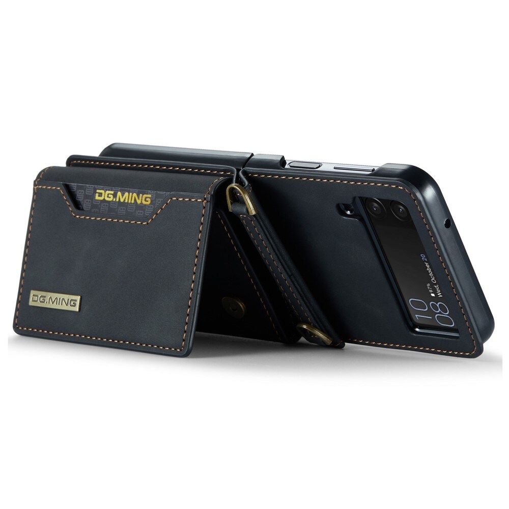 Samsung Galaxy Z Flip 3 Deksel med innebygd lommebok, Svart