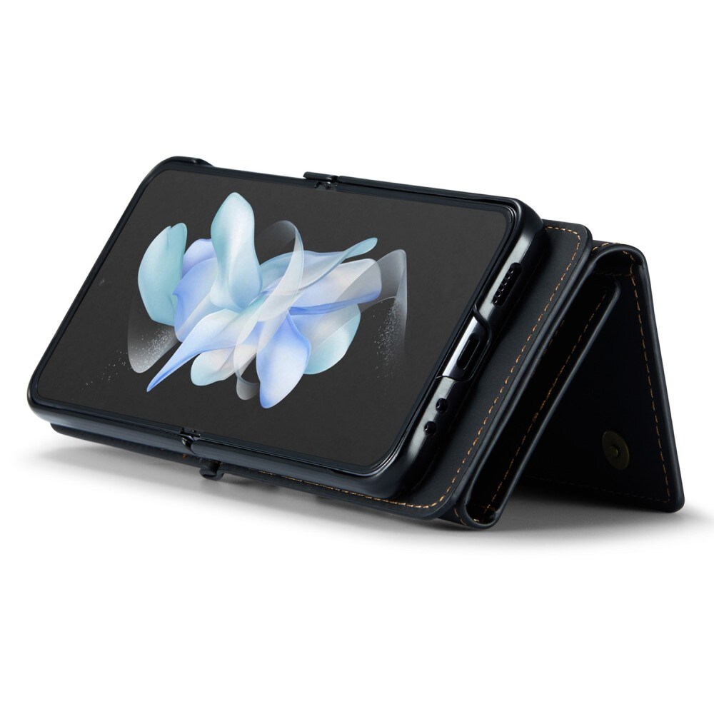 Samsung Galaxy Z Flip 3 Deksel med innebygd lommebok, Svart