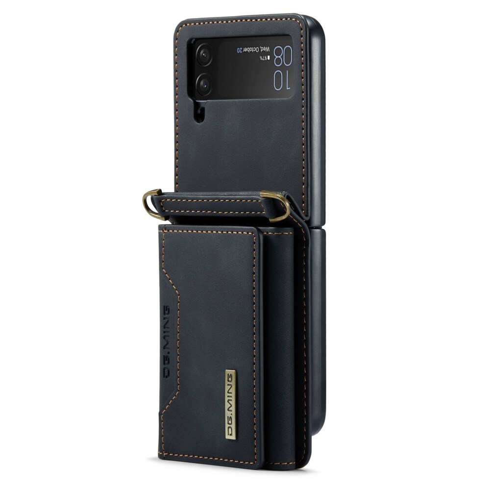 Samsung Galaxy Z Flip 4 Deksel med innebygd lommebok, Svart
