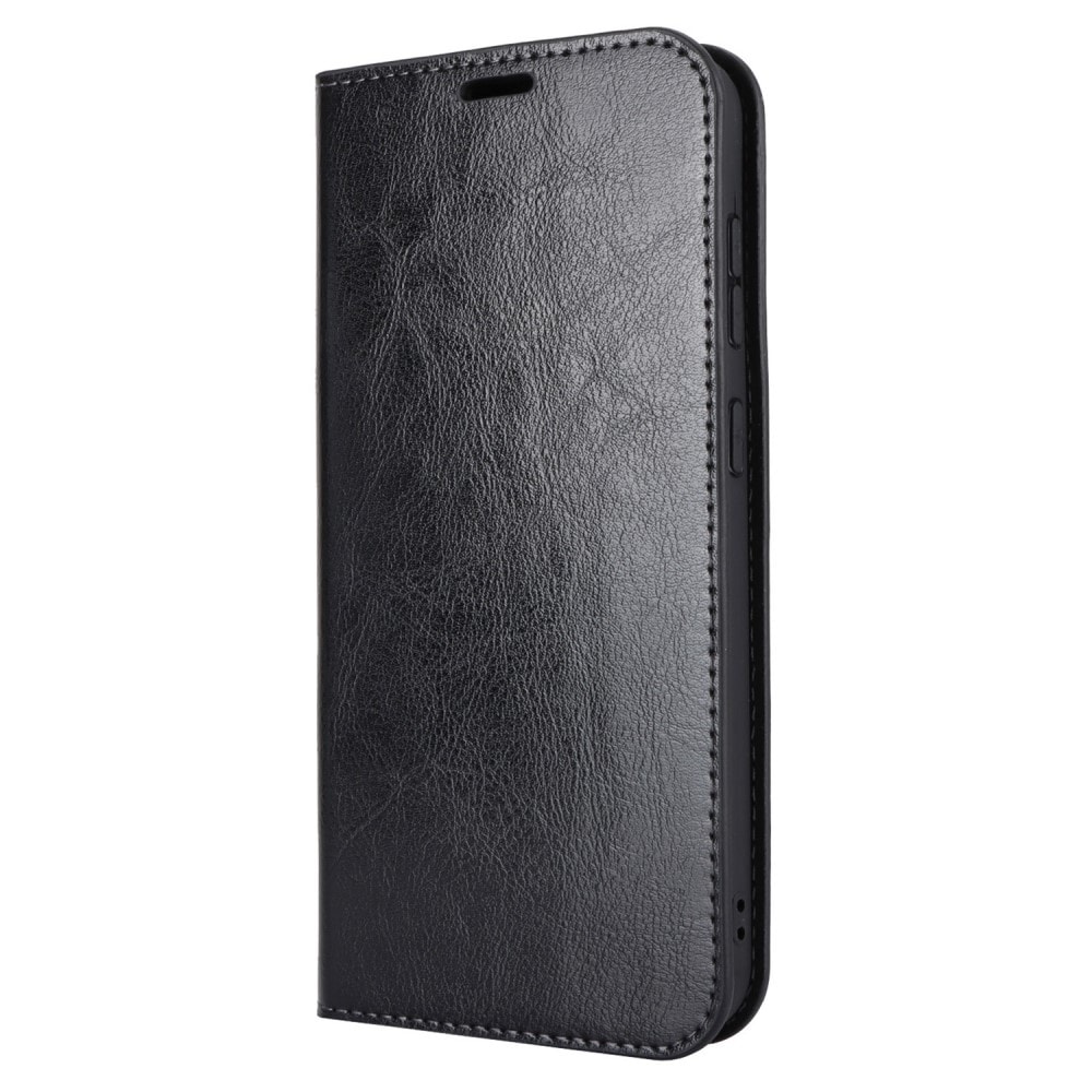 Samsung Galaxy S23 FE Smidig mobiletui i ekte skinn, Svart