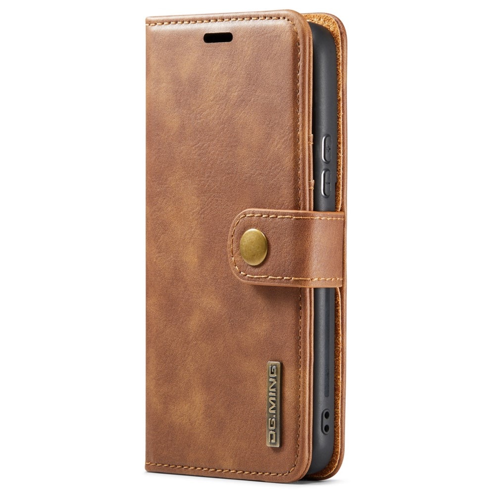 Samsung Galaxy S24 Lommeboketui med avtakbart deksel, Cognac