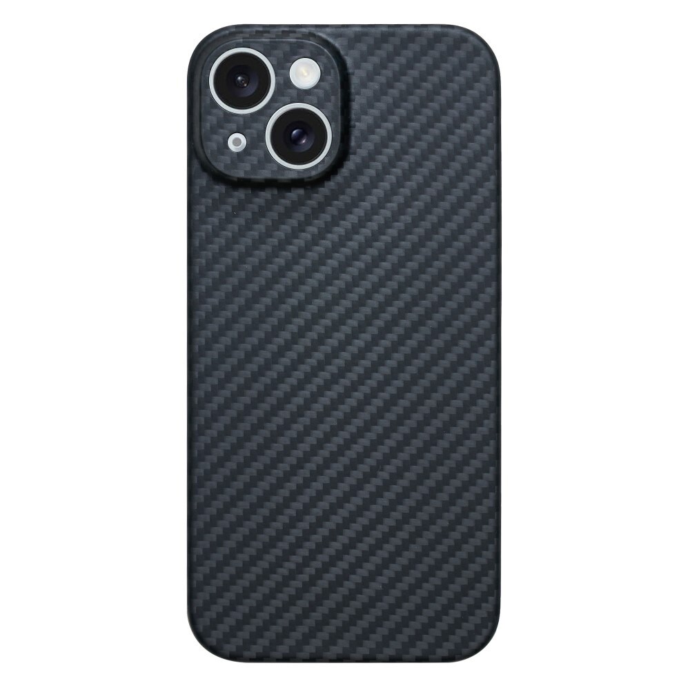 iPhone 15 Slankt deksel i aramidfiber, Svart