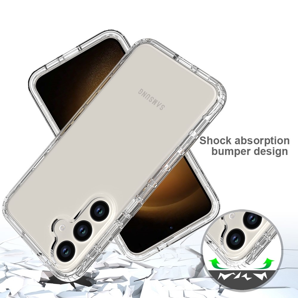 Samsung Galaxy S24 Mobildeksel med beskyttelsesramme, Gjennomsiktig