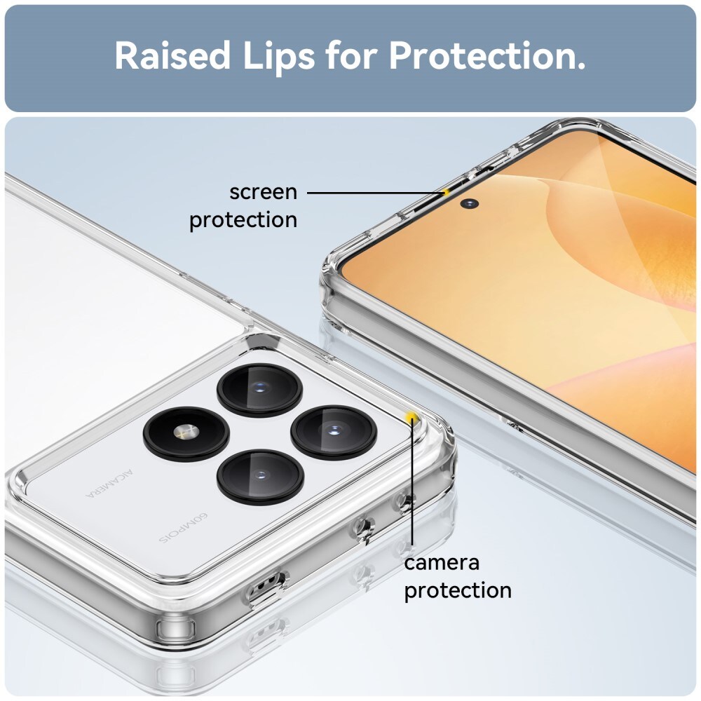 Xiaomi Poco X6 Pro Crystal Hybrid-deksel, Gjennomsiktig