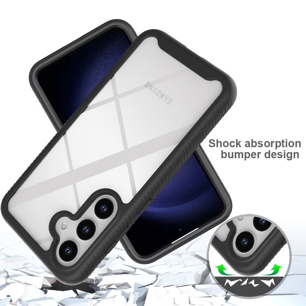 Samsung Galaxy S24 Mobildeksel med beskyttelsesramme, Svart