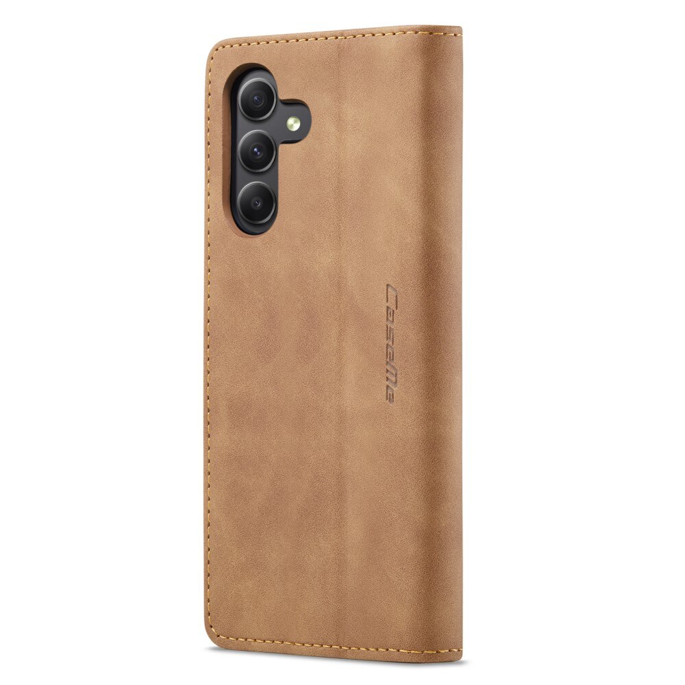 Samsung Galaxy A15 Slankt lommeboketui, Brun
