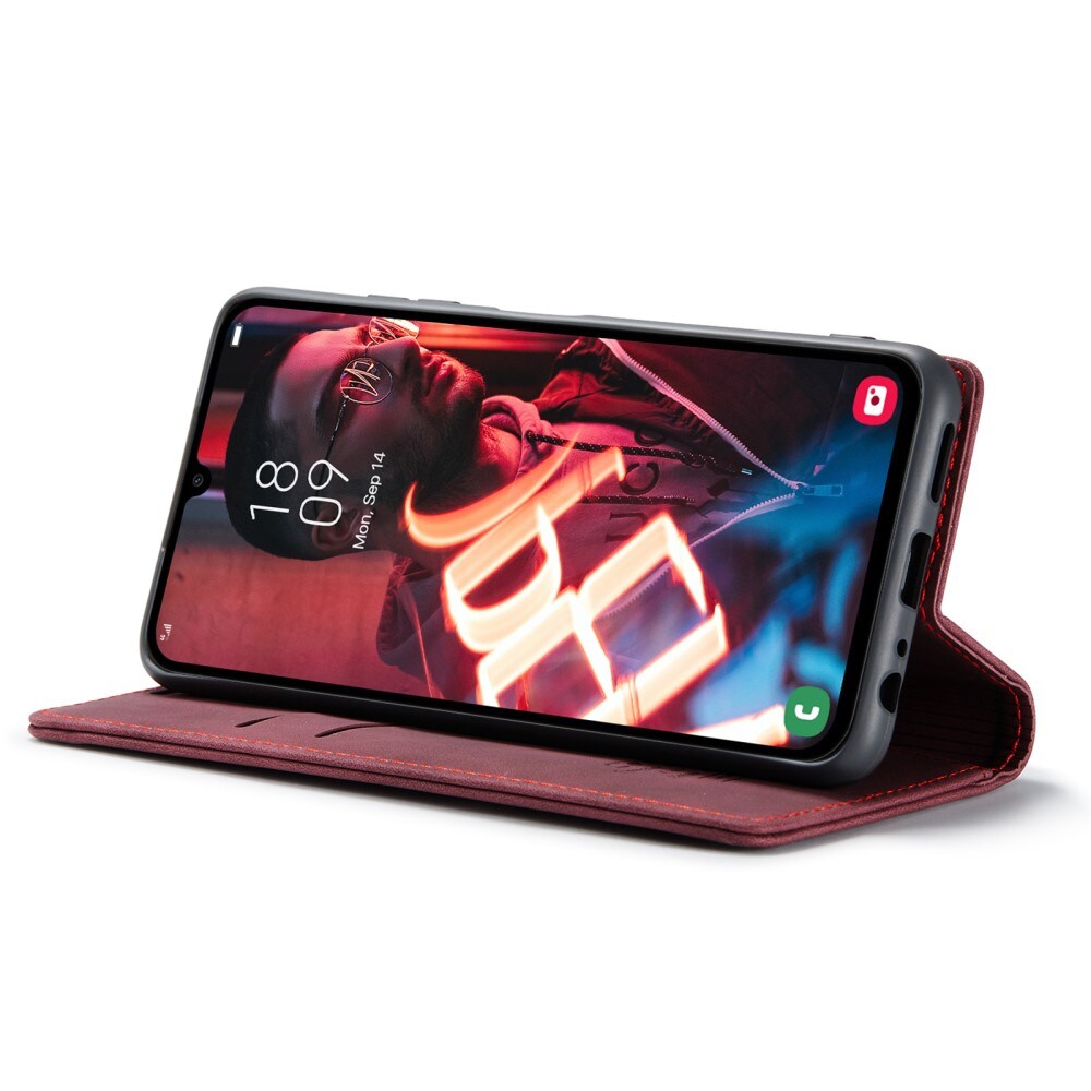 Samsung Galaxy A15 Slankt lommeboketui, Rød