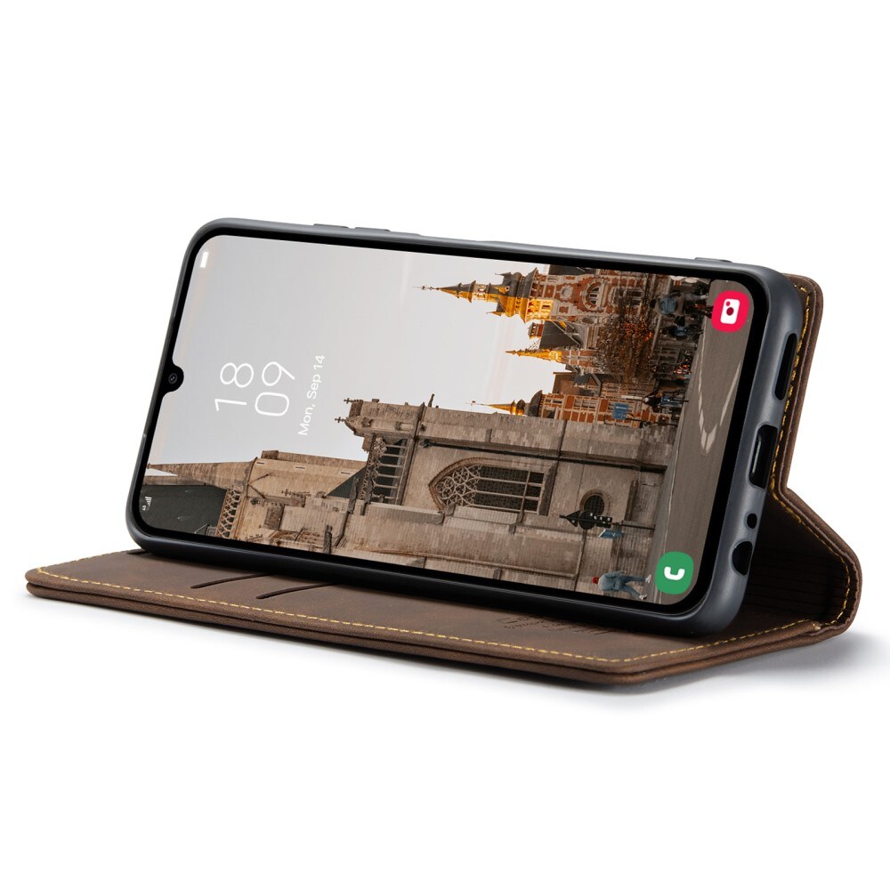 Samsung Galaxy A15 Slankt lommeboketui, Brun