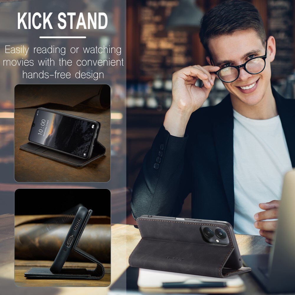 Xiaomi Redmi 13C Slankt lommeboketui, Svart