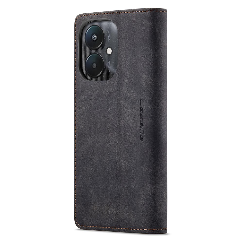 Xiaomi Redmi 13C Slankt lommeboketui, Svart