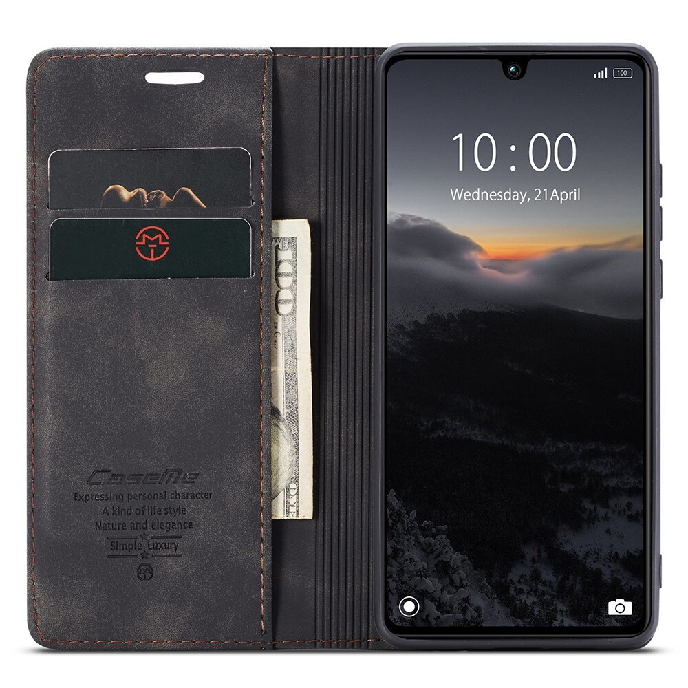Xiaomi Redmi 13C Slankt lommeboketui, Svart