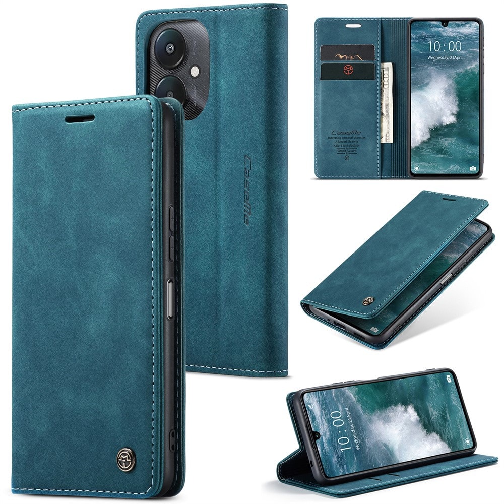 Xiaomi Redmi 13C Slankt lommeboketui, Blå