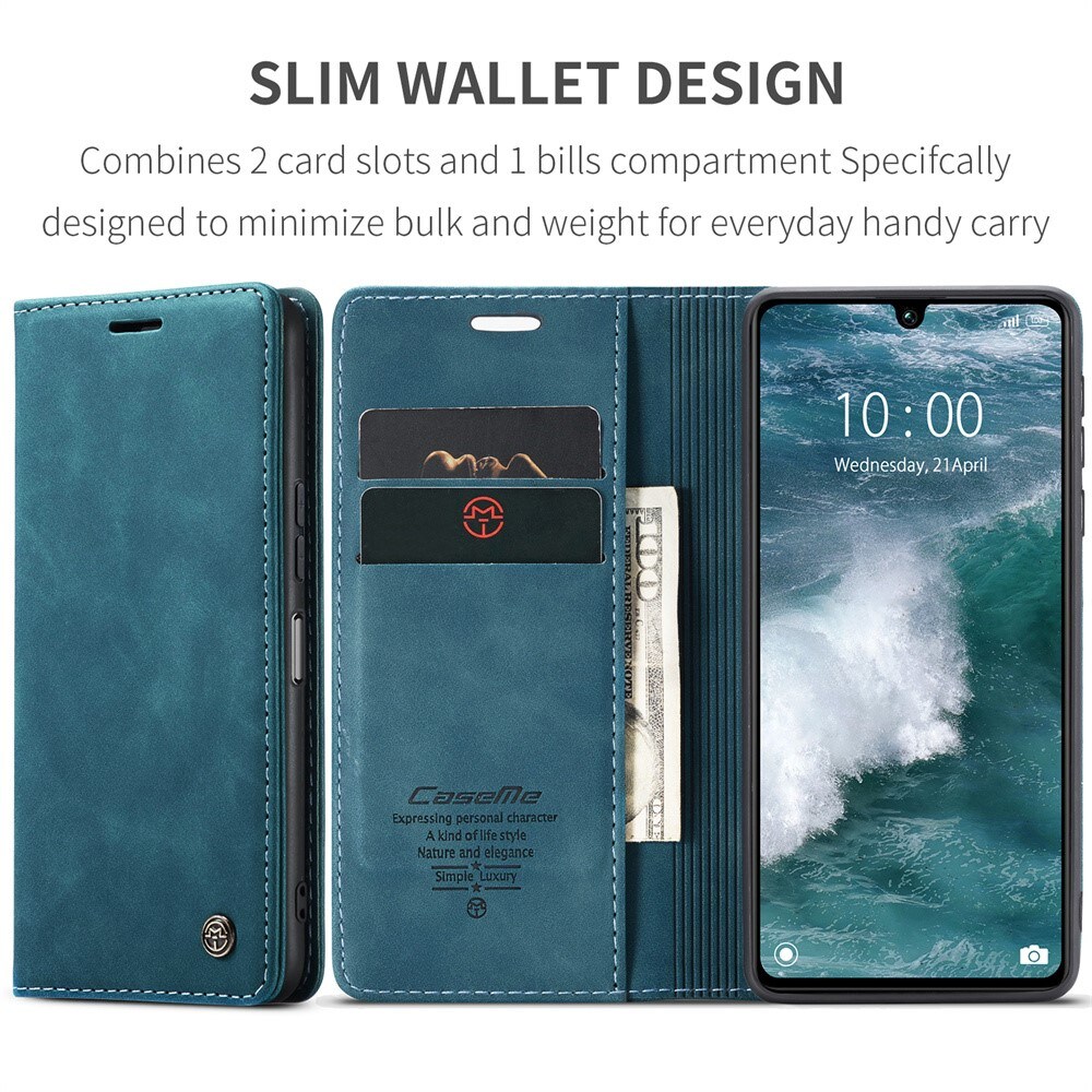 Xiaomi Redmi 13C Slankt lommeboketui, Blå