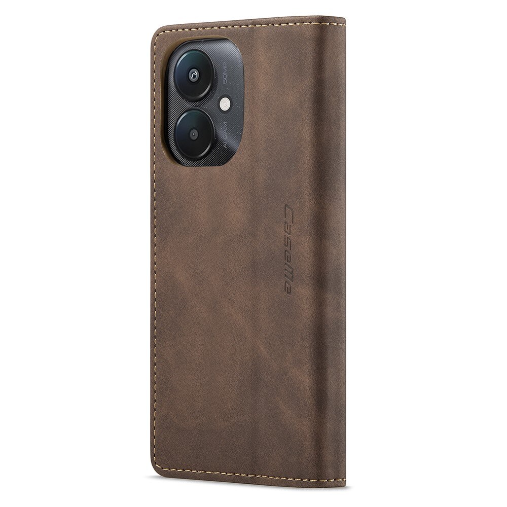 Xiaomi Redmi 13C Slankt lommeboketui, Brun