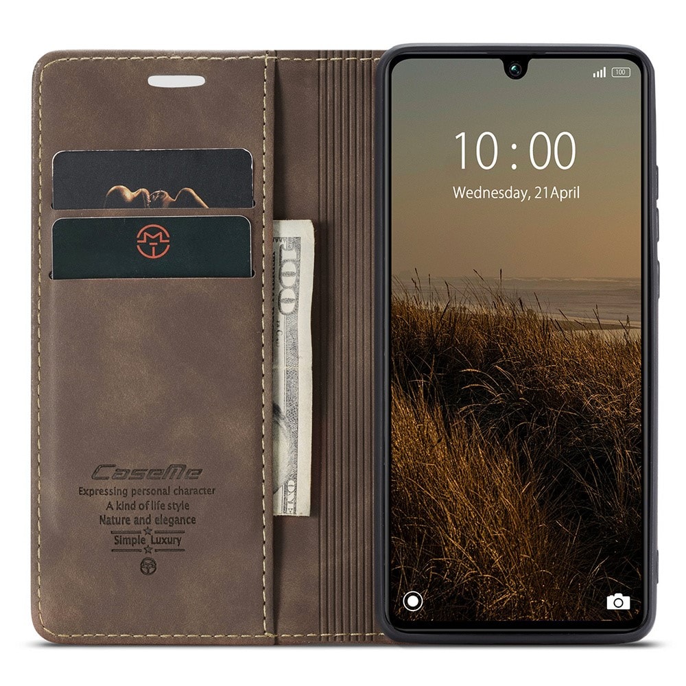 Xiaomi Redmi 13C Slankt lommeboketui, Brun