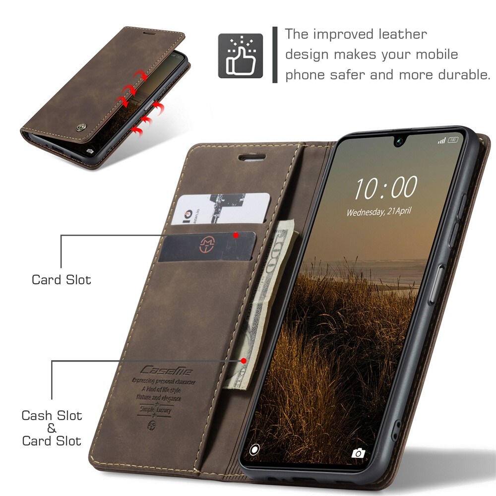Xiaomi Redmi 13C Slankt lommeboketui, Brun