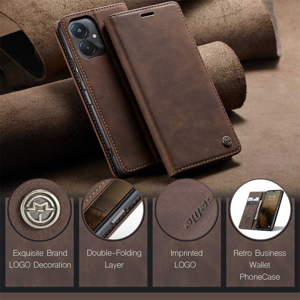 Xiaomi Redmi 13C Slankt lommeboketui, Brun
