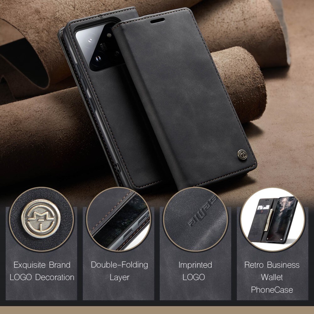 Xiaomi 14 Slankt lommeboketui, Svart