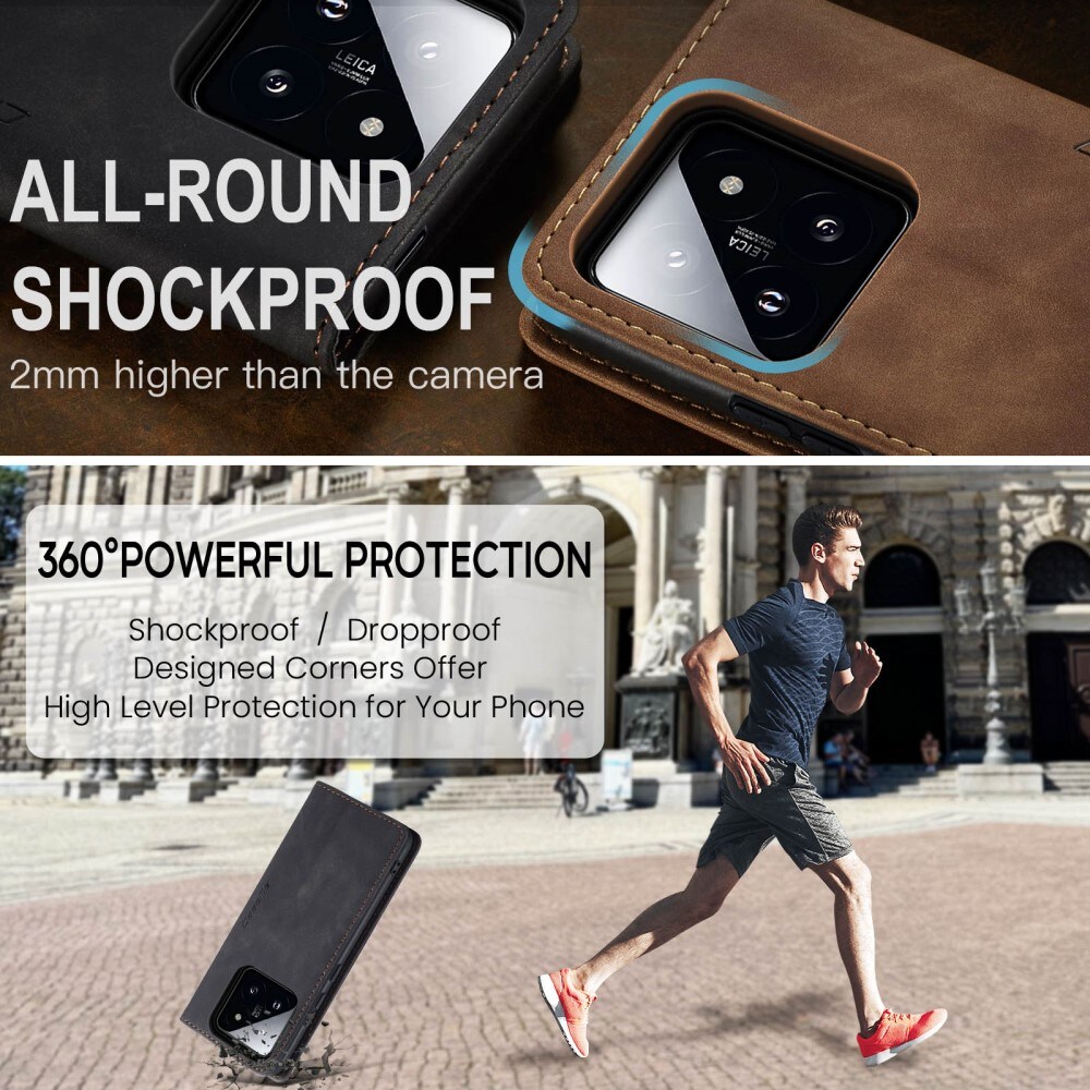 Xiaomi 14 Pro Slankt lommeboketui, Svart