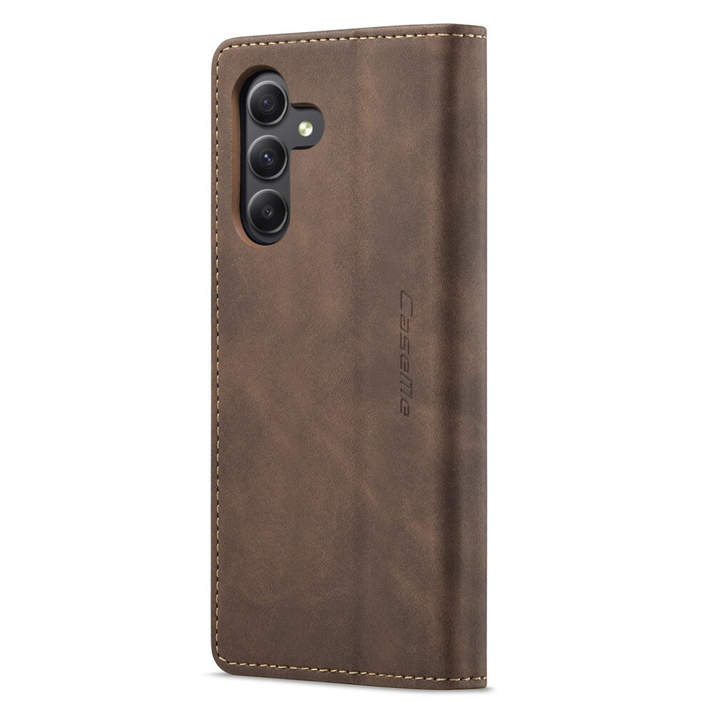 Samsung Galaxy A25 Slankt lommeboketui, Brun
