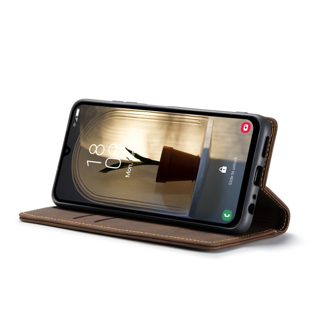 Samsung Galaxy A25 Slankt lommeboketui, Brun