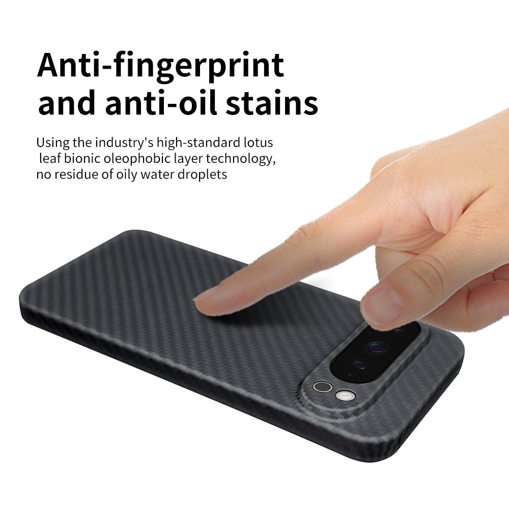 Google Pixel 9 Pro Slankt deksel i aramidfiber, Svart