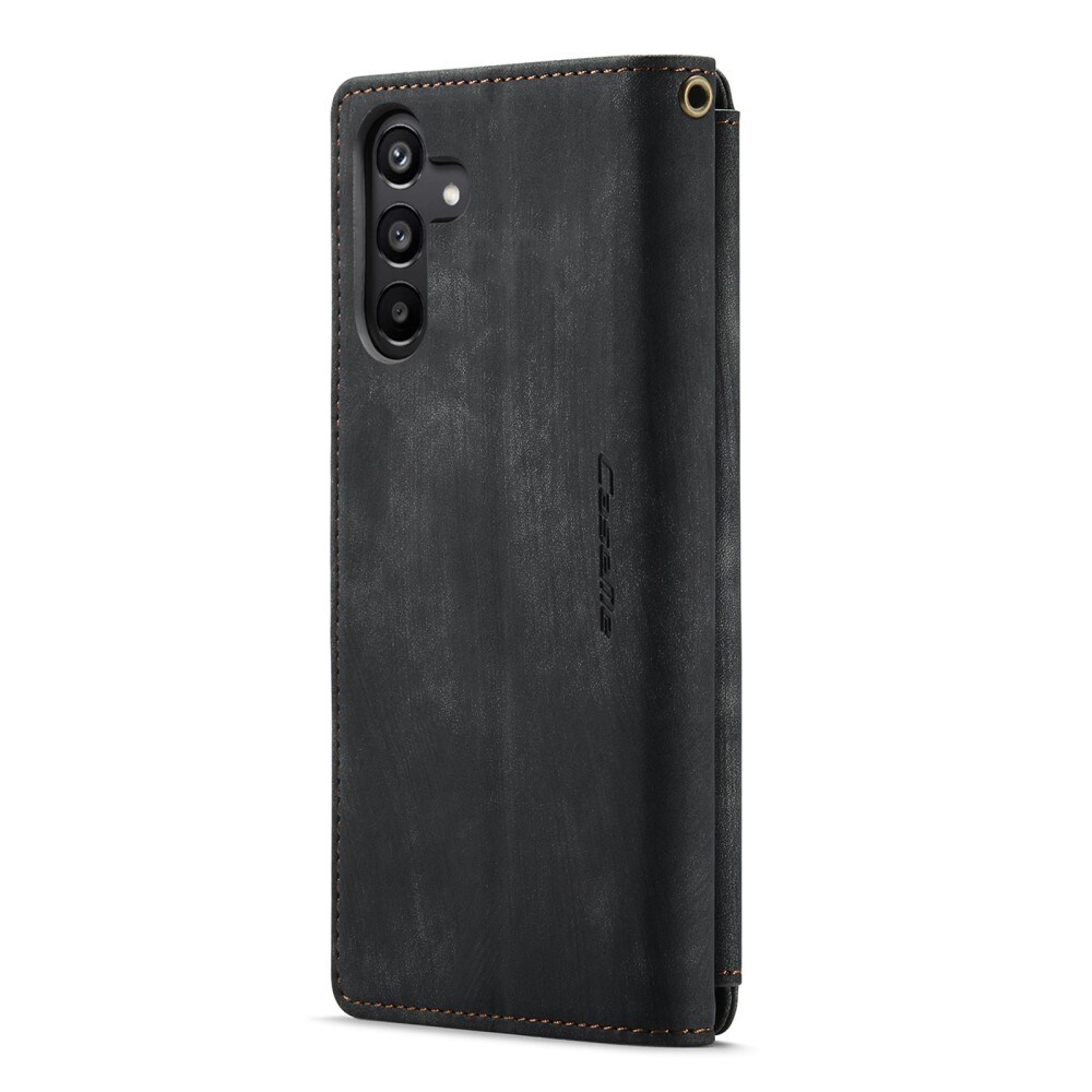 Samsung Galaxy A15 Lommeboketui med glidelås, Svart