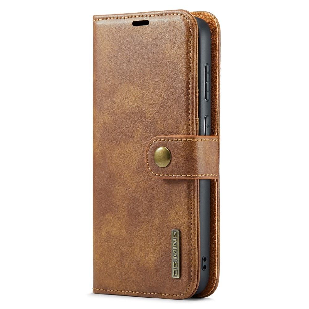 Samsung Galaxy A35 Lommeboketui med avtakbart deksel, Cognac