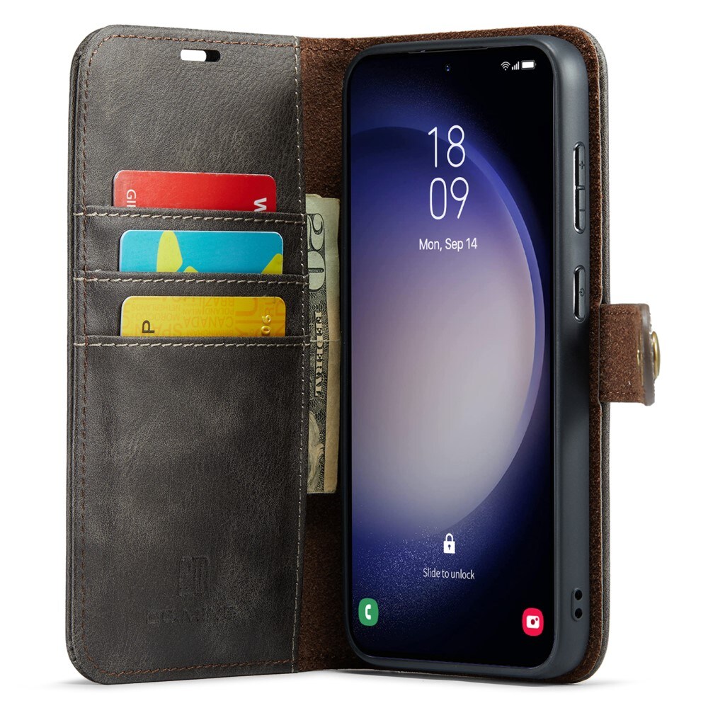 Samsung Galaxy A15 Lommeboketui med avtakbart deksel, Brown