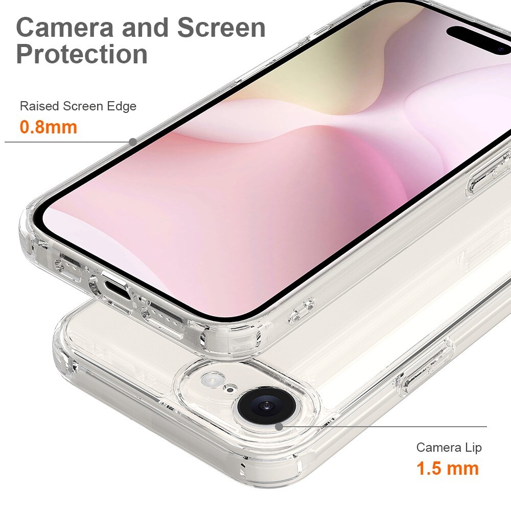 iPhone 16e Crystal Hybrid-deksel, Gjennomsiktig
