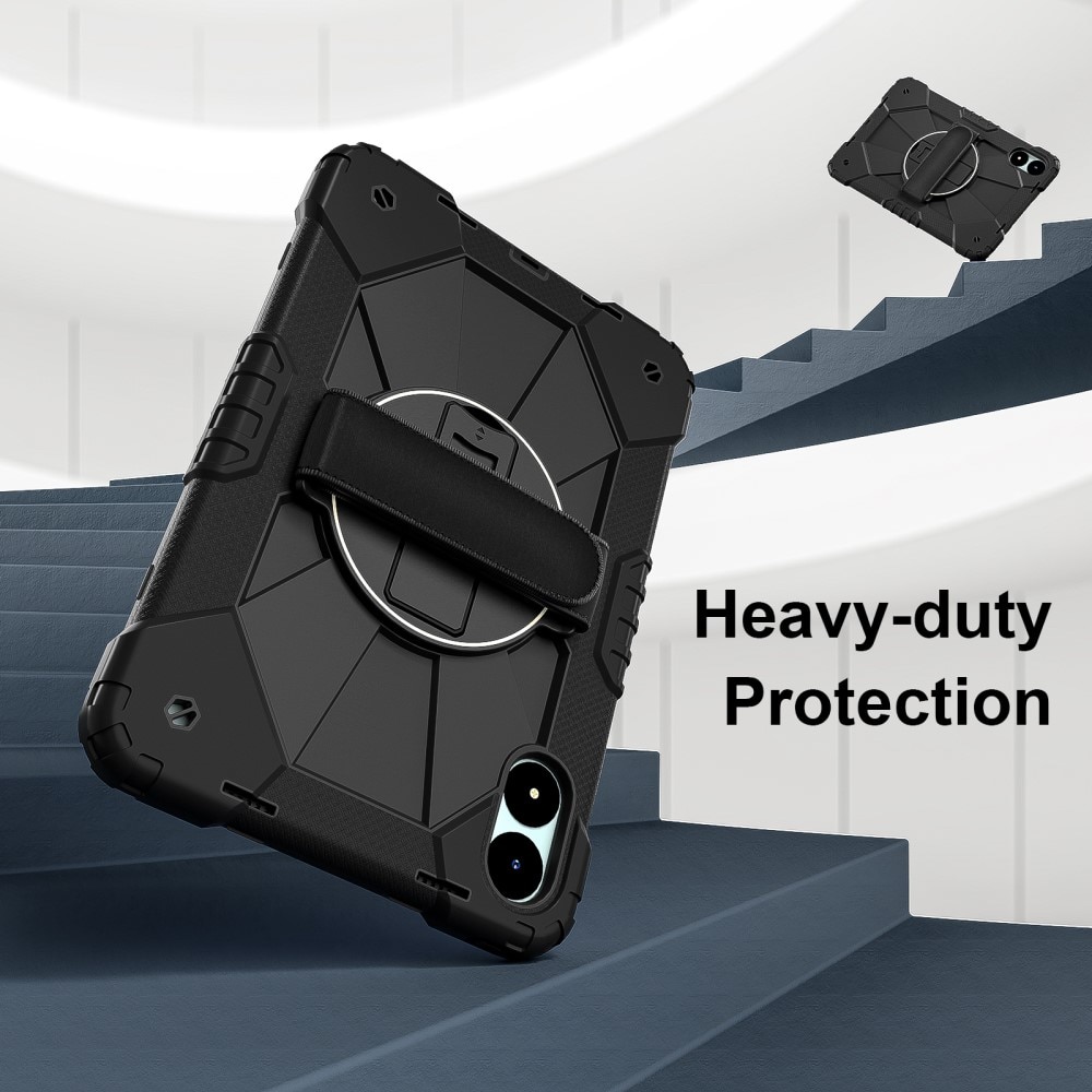 Xiaomi Redmi Pad Pro Tøft hybriddeksel med skulderrem Svart