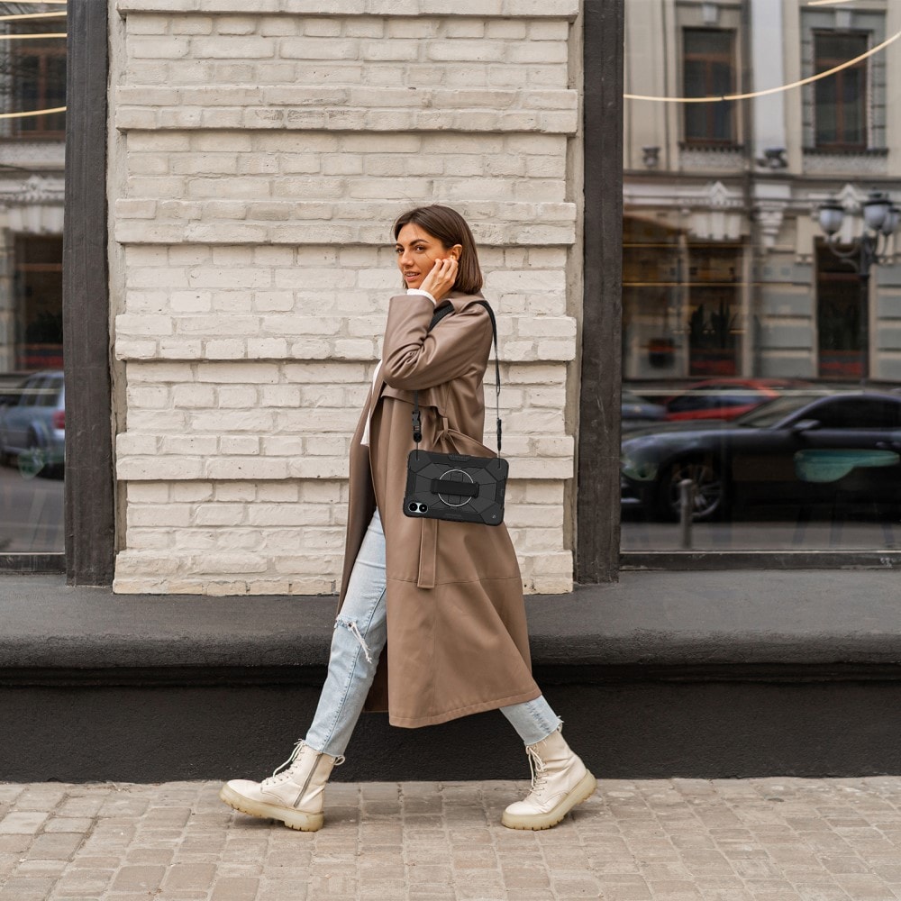 Xiaomi Redmi Pad Pro Tøft hybriddeksel med skulderrem Svart