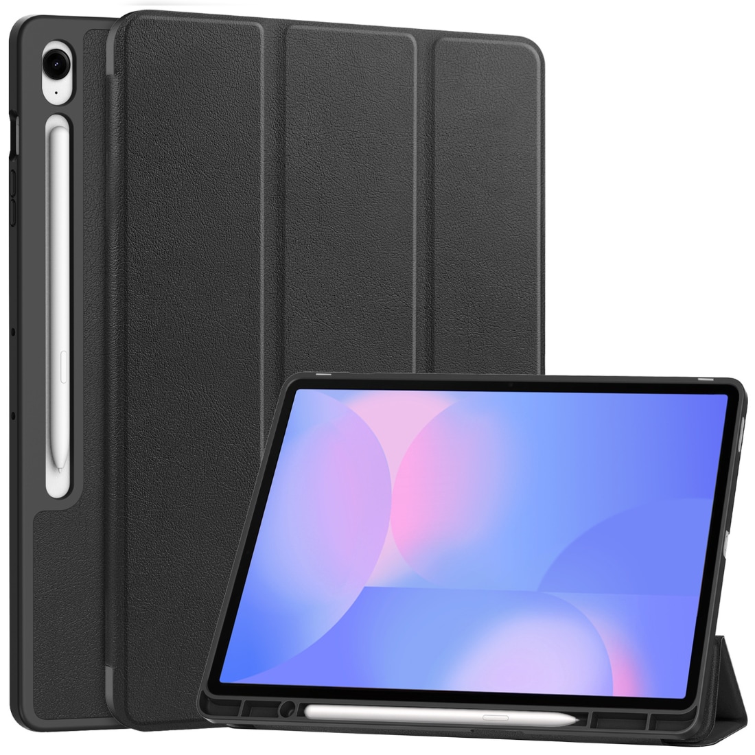 Samsung Galaxy Tab S10 FE Plus Tri-fold etui med pennholder, Svart