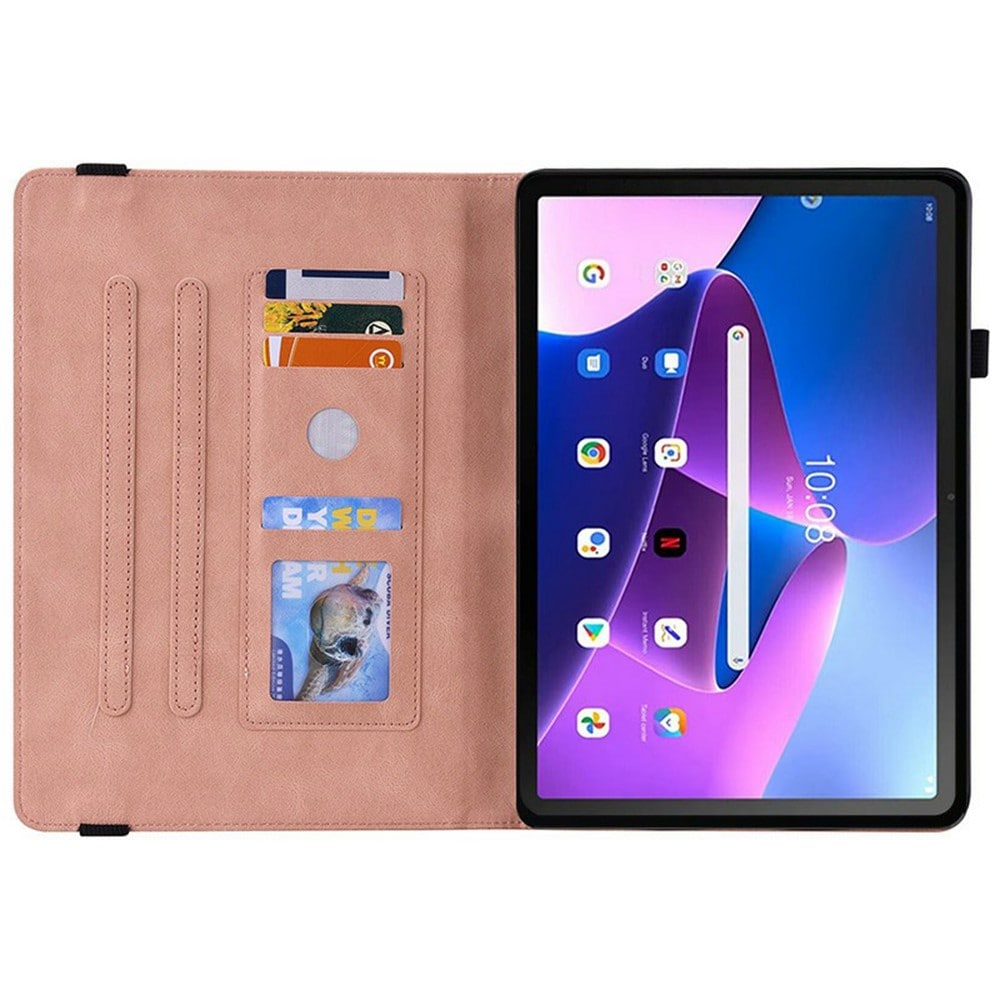  Lenovo Tab Fint etui med sommerfugler, Rosa