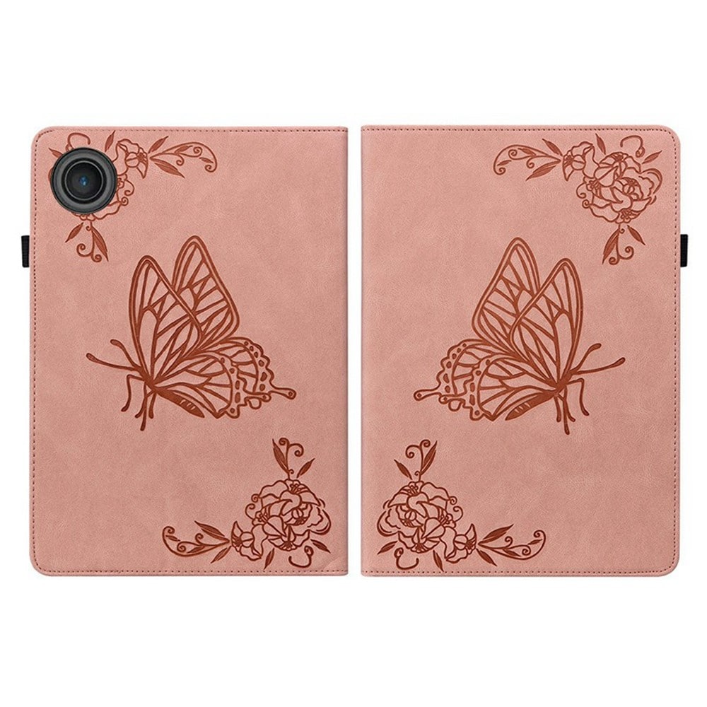  Lenovo Tab Fint etui med sommerfugler, Rosa
