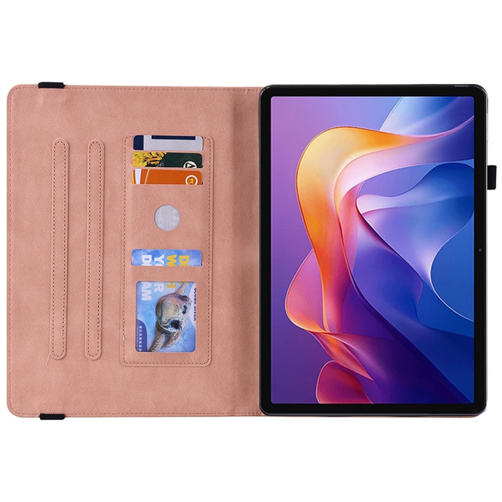 Xiaomi Redmi Pad 2 Fint etui med sommerfugler, Rosa