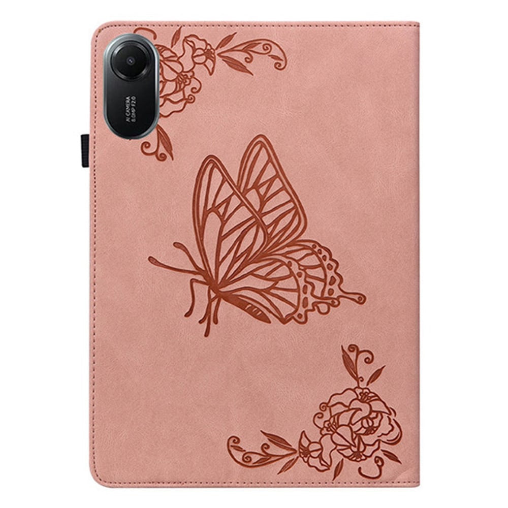 Xiaomi Redmi Pad 2 Fint etui med sommerfugler, Rosa