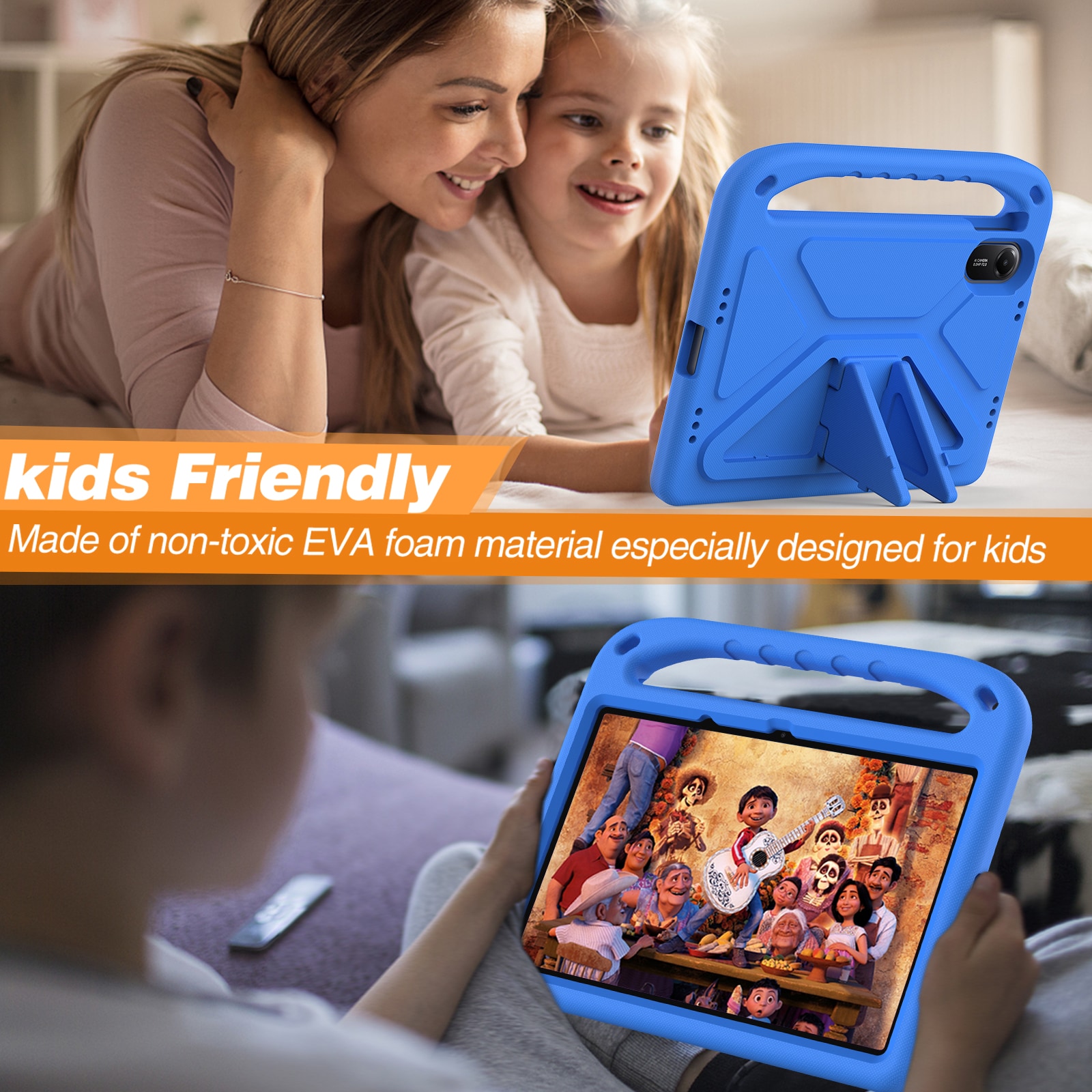 Xiaomi Redmi Pad 2 Støtsikkert deksel/etui med håndtak, Blå