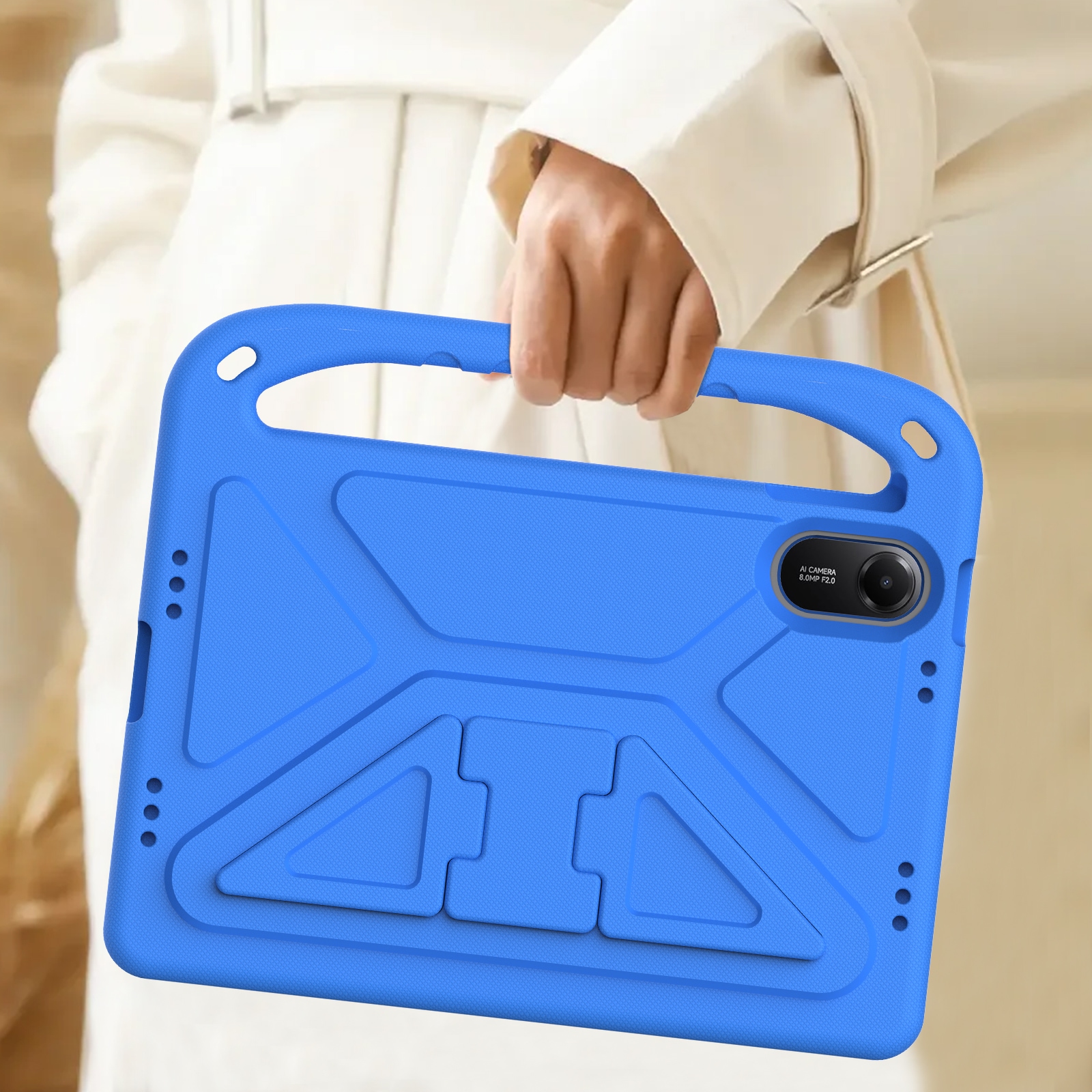 Xiaomi Redmi Pad 2 Støtsikkert deksel/etui med håndtak, Blå