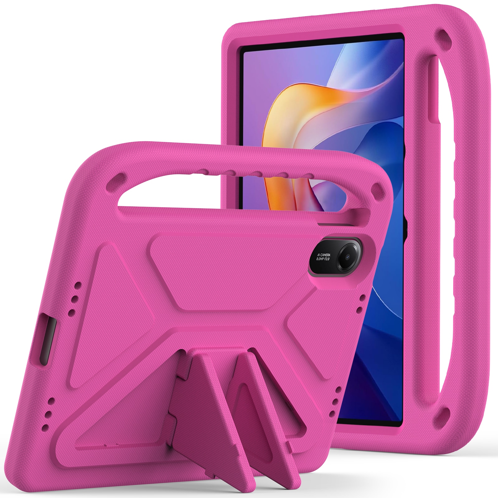 Xiaomi Redmi Pad 2 Støtsikkert deksel/etui med håndtak, Rosa