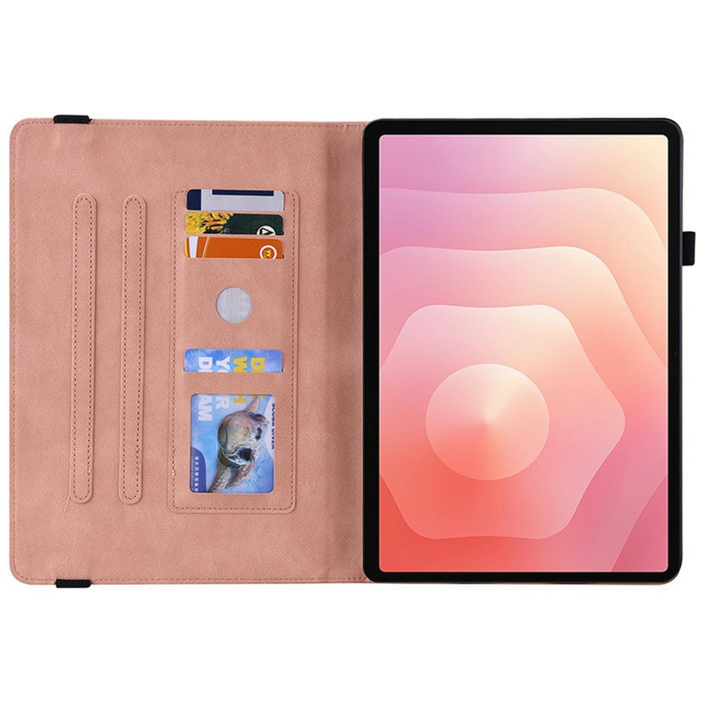 Samsung Galaxy Tab S11 Fint etui med sommerfugler, Rosa