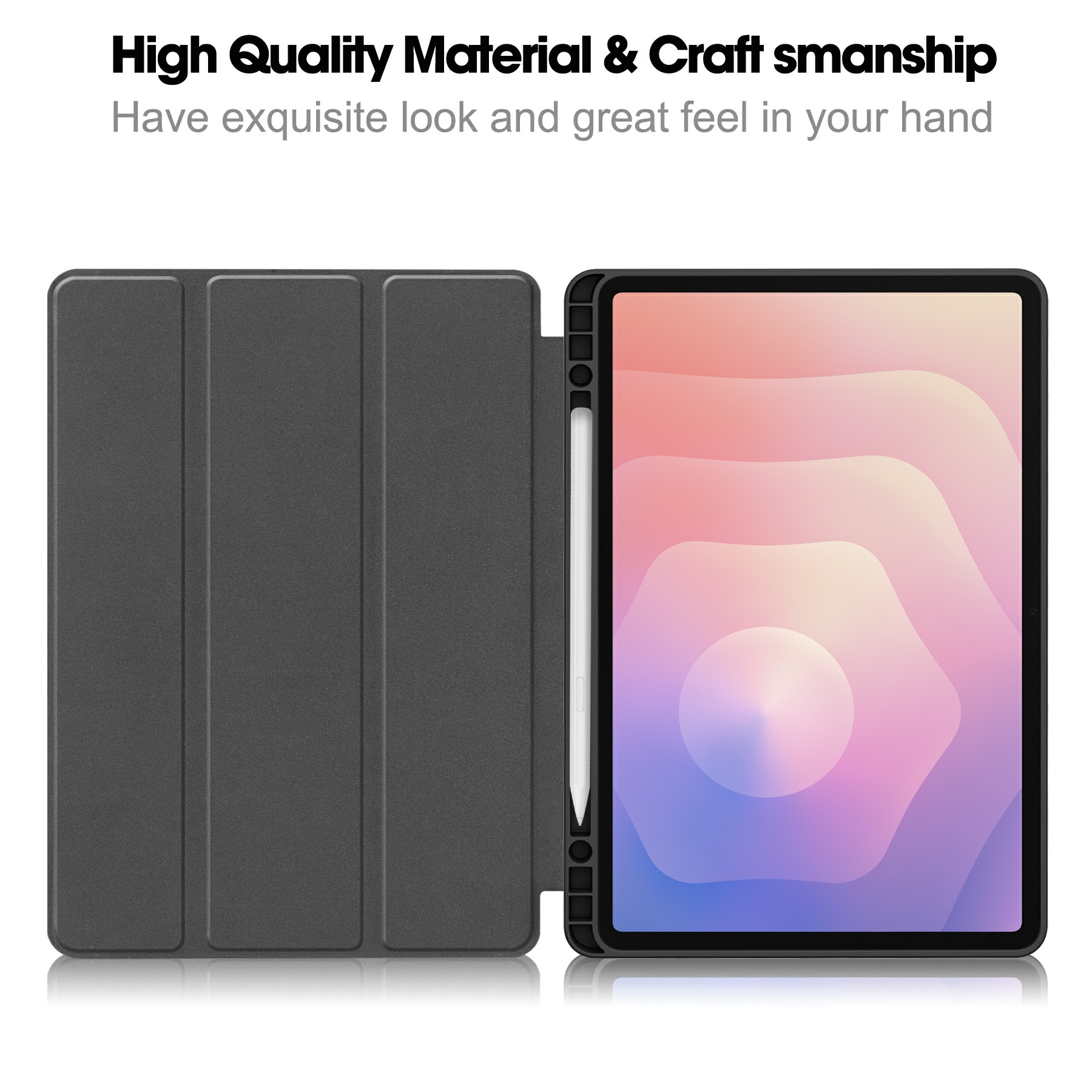 Samsung Galaxy Tab S11 Tri-fold etui med pennholder, Svart